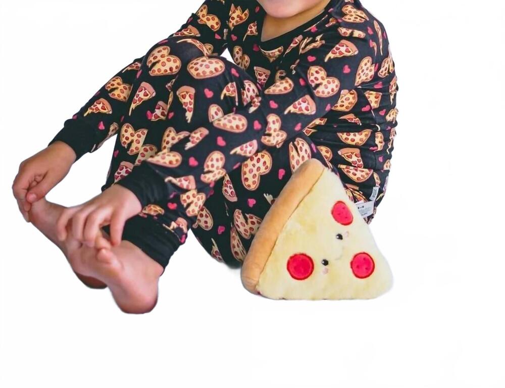 NEW FLETCH pizza my heart 2 piece bamboo pajama shorts set in pizza print